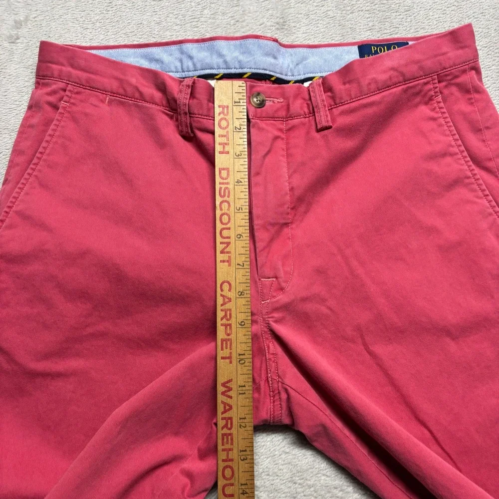 Polo Ralph Lauren Chinos Men 34x30 (Fits 36x30) Stretch Straight Fit Salmon Pink